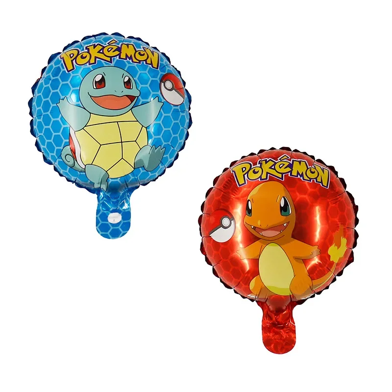 10 inch Pokemon ronde aluminium filmballon voor kinderverjaardagsfeestje Pikachu Squirtle cartoon bal baby shower speelgoed cadeau