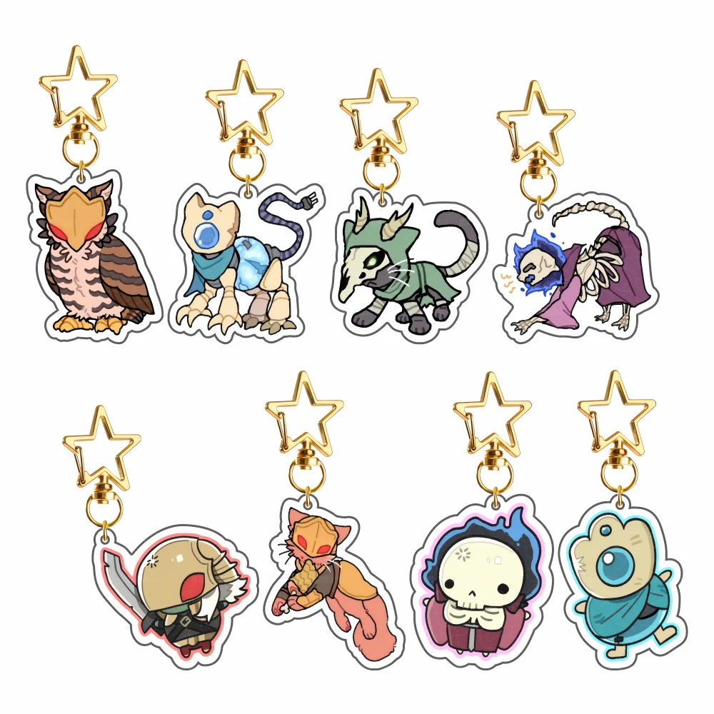 Slay the Spire 2 cute 6cm Keychain Acrylic Pendant Game Keyring Key Kakaa Ironclad Defect Silent Watcher‌ Chain Bag Accessories