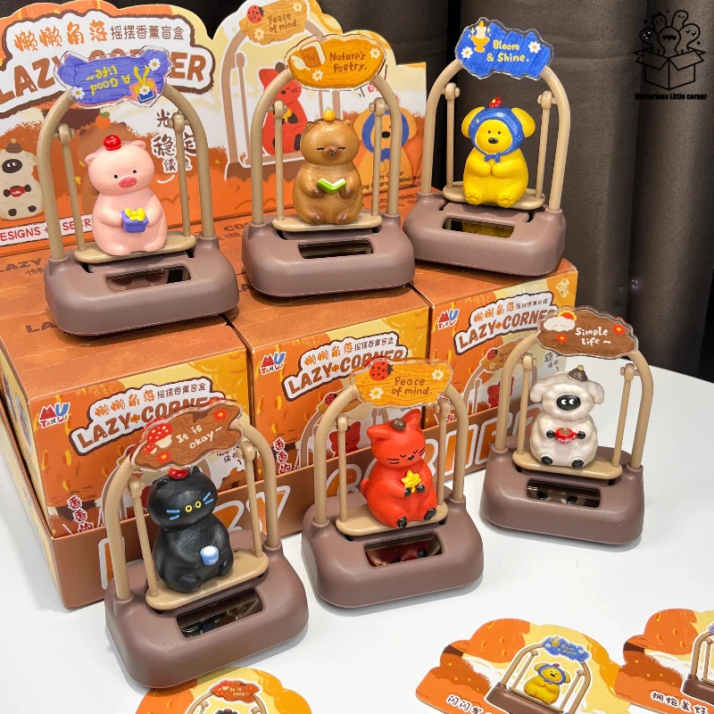 الإبداع كسول الزاوية سوينغ صندوق أعمى لطيف الكرتون الحيوان سوينغ مكتب سطح المكتب زينة زخرفية سيارة حلية مفاجأة هدية