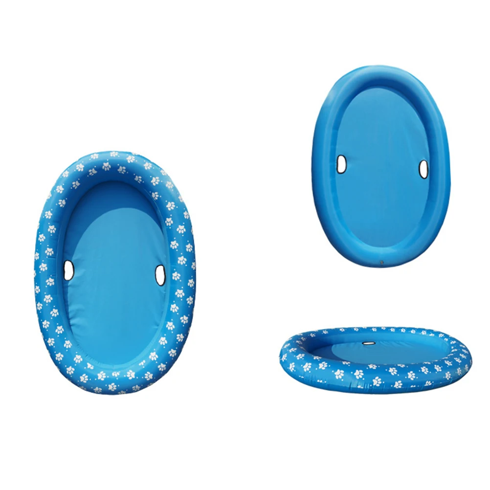 1 pc vácuo inflável pet flutuante piscina dobrável esteira de natação para cães gatos crianças fácil armazenamento ao ar livre piscina esteira