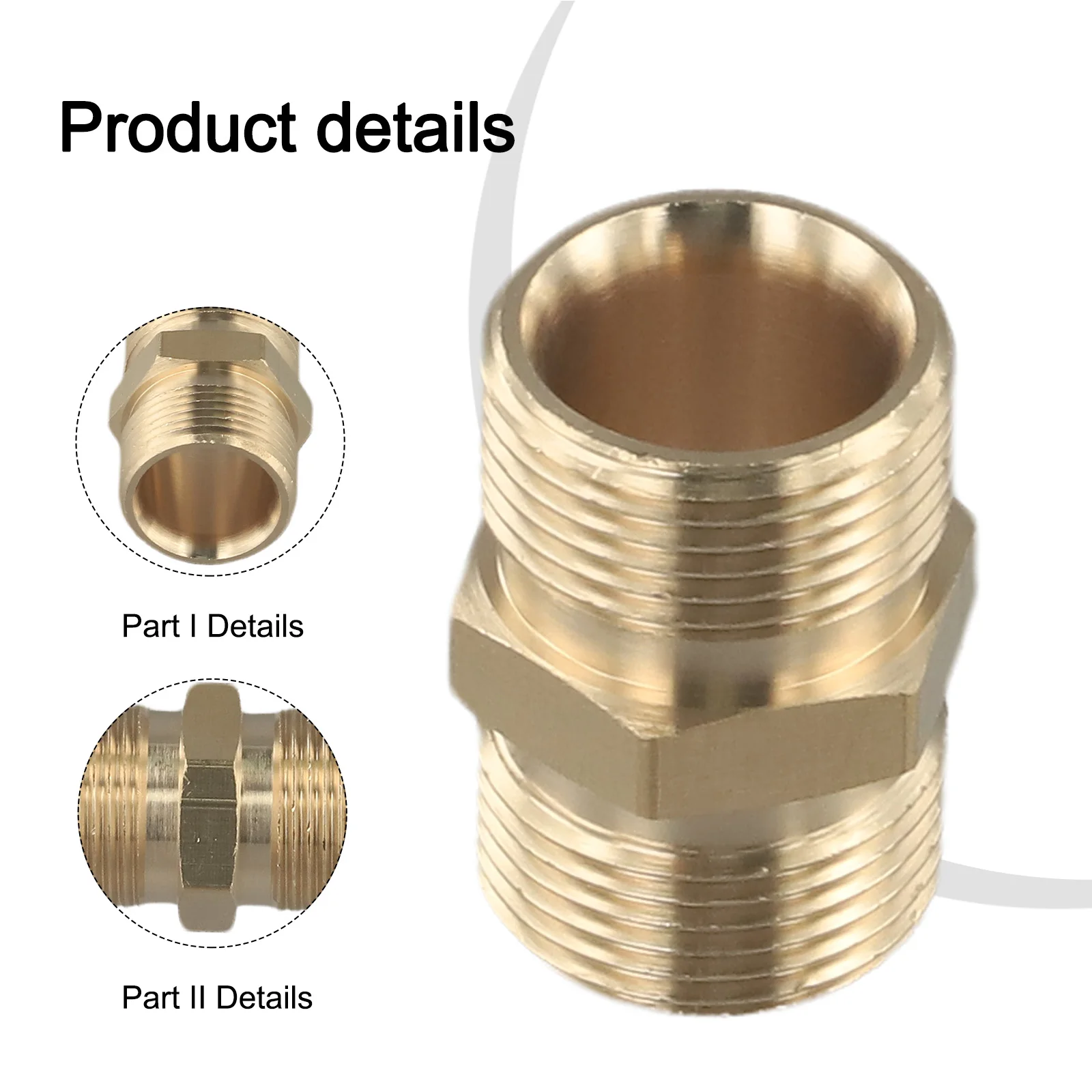 Adaptador de arandela de alta presión, 1/4 acoplador de liberación rápida, macho M22/14, enchufe hembra, Conector de latón, manguera de jardín, arandela de coche, 1 par