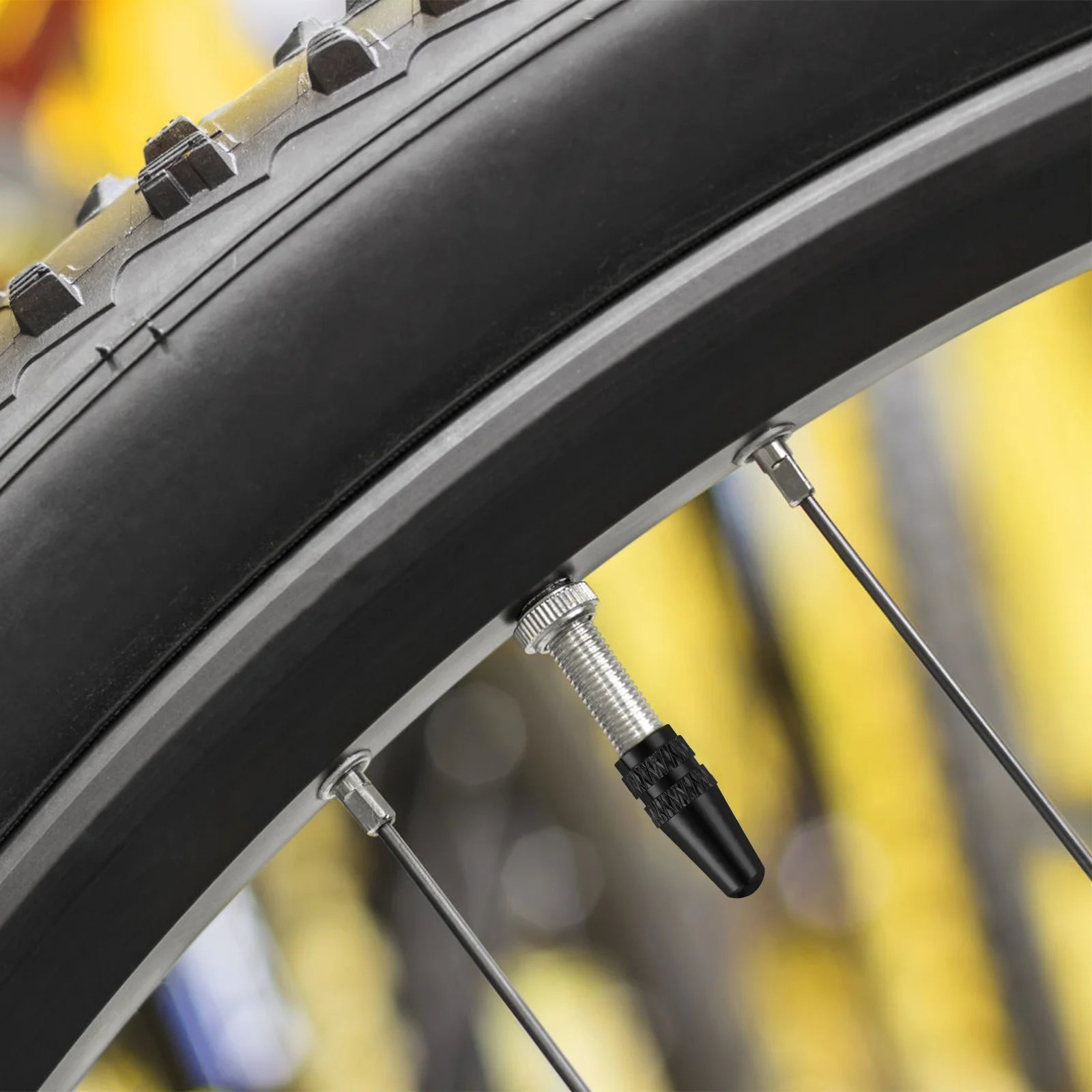 

2Pcs Universal Tire Valve Stem Caps Aluminum Alloy Bike Tire Caps Protective Covers for Cycling Accessories Valve Cover Gasket