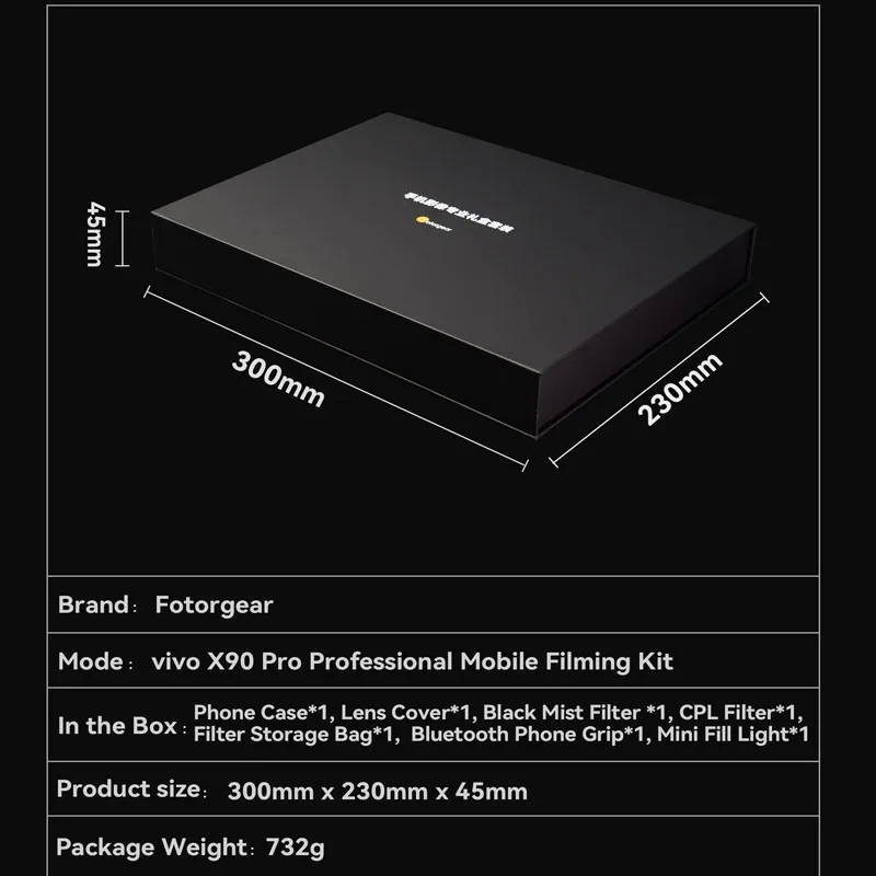 Fotorgear Fotografie Handyhülle für Vivo X90 Pro Vivo X90 Pro Plus mit 52 mm Magnetfilter Magsafe Linsenabdeckung CPL Black Mist