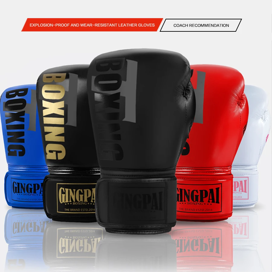 Boxing Gloves 6 8 10 12OZ Muay Thai Guantes De Boxeo Sanda Free Fight MMA Kick Boxing Training Gloves Mitts For Men Women