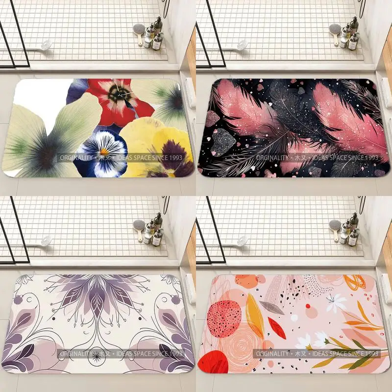 

Красочный коврик с цветочным узором, украшение для гостиной, домашний диван, нескользящий ковер, кабинет, спальня, татами, детский мягкий напольный коврик