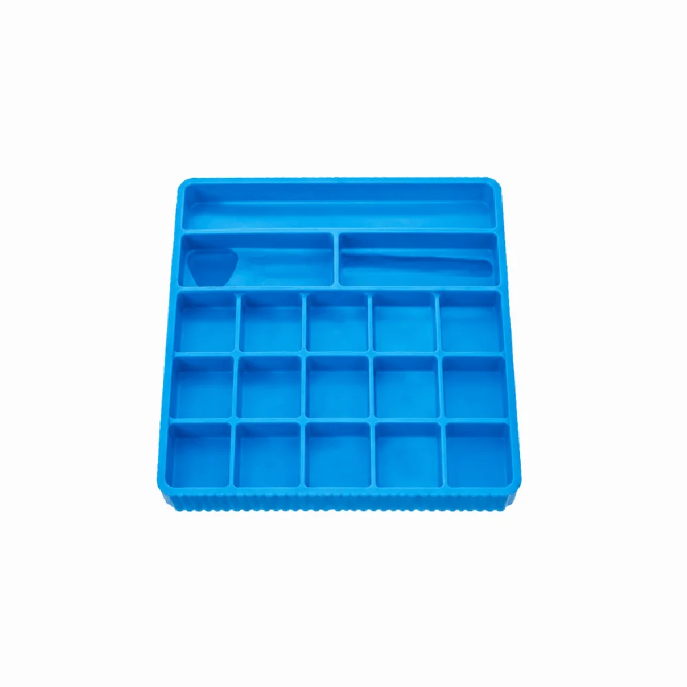 

Durable Plastic 3D Printed Tray Multiple Compartments Sturdy Structure Electronic Parts Tray Compact Size Lightweight Design