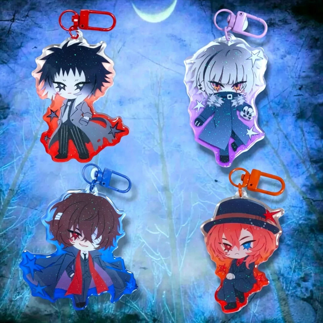 Bungo Stray Dogs Beast Acrylic Keychain Anime Themed Key Ring Collectible for Fans