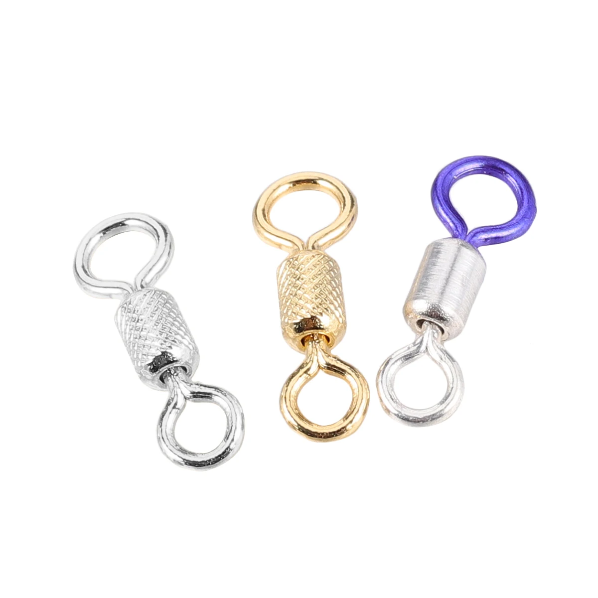 

90pcs Ball Bearing Swivel Fishing Connector Stainless Steel Corrosion Resistant Durable Large Sub Ring For Competitive Fishing