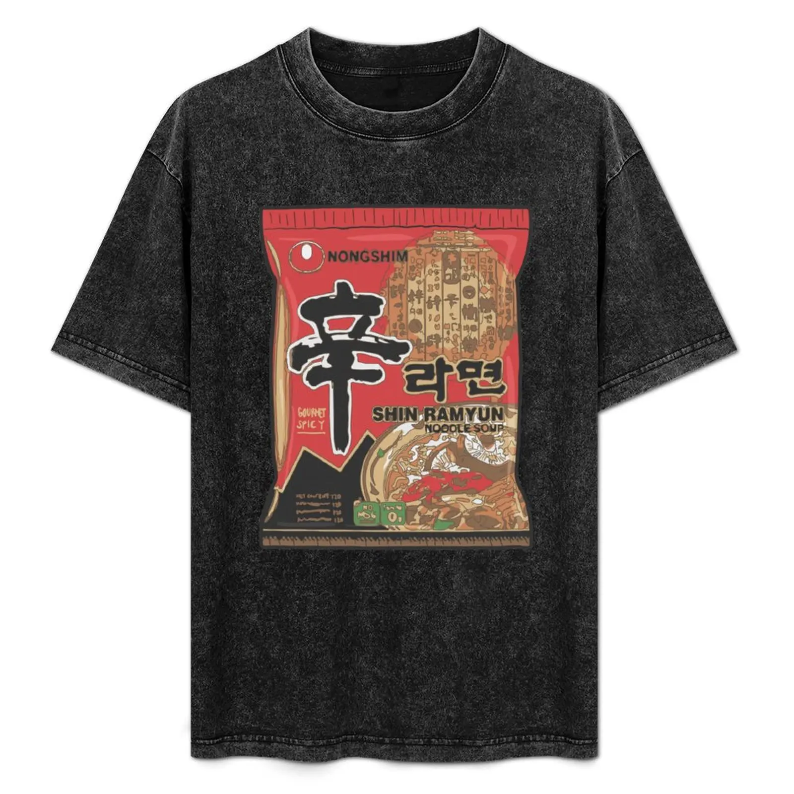 Nong Shim Ramyun T-Shirt anime figures summer tops T-shirts for men cotton