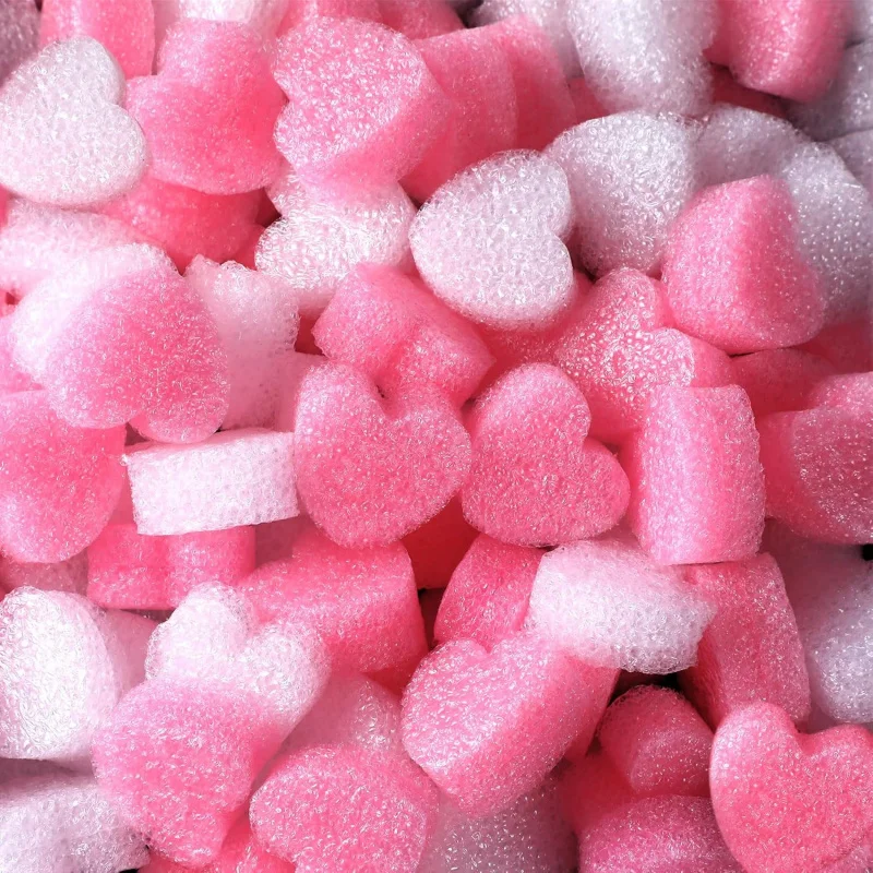 100 pçs caixa de presente dos namorados enchimento fragmentos mini coração em forma de espuma contas cesta enchimento para artesanato diy embrulho decoração suprimentos