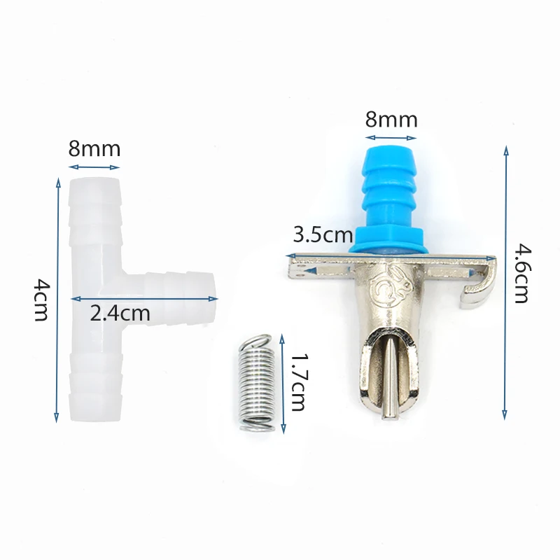 Farm Animal Drinking Tools Rabbit Nipple Drinker, Rodent Automatic Waterer Feeder Equipment for 8mm Hose Farm Fountains 20 Set