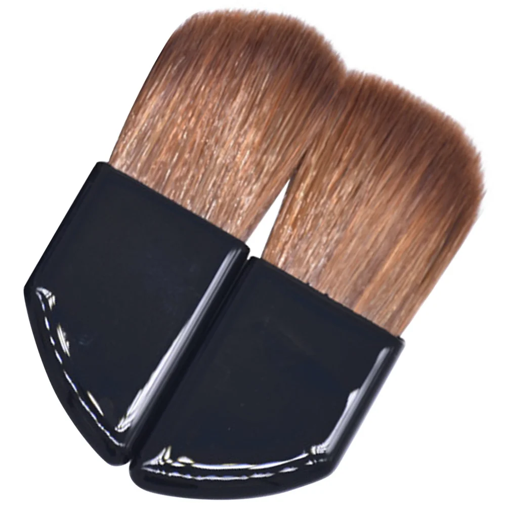 2 uds pequeños pinceles de maquillaje cepillo para colorete portátil nailon suave Mini base de viaje juego de brochas para mejillas suministros de maquillaje para base