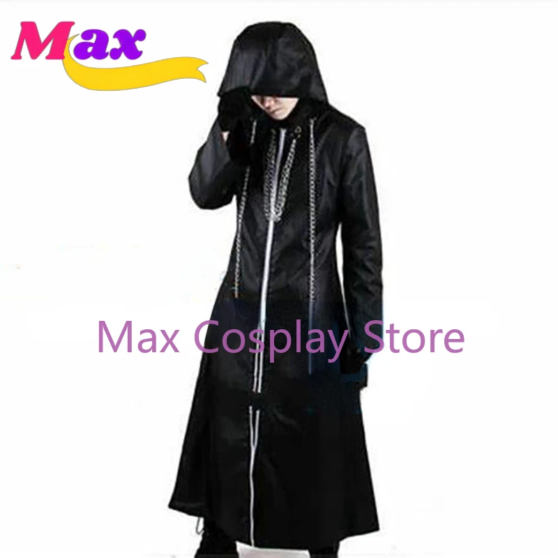 Max anime jogo cosplay traje organização xiii escritório trench coat feito sob encomenda para trajes de carnaval de halloween tamanho personalizado