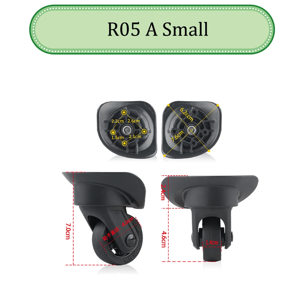 Suitable For Samsonite R05 A Universal Wheel Replacement Suitcase Silent Smooth Shock Absorbing Durable Wheel Accessories Wheels