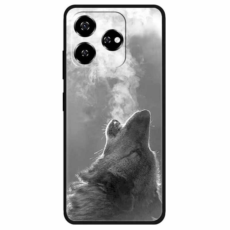 For ZTE AXON 60 Case Silicone Fashion Wolf TPU Back Covers for ZTE Blade V60 Cases Axon60 Protective on for BladeV60 Shell Cat