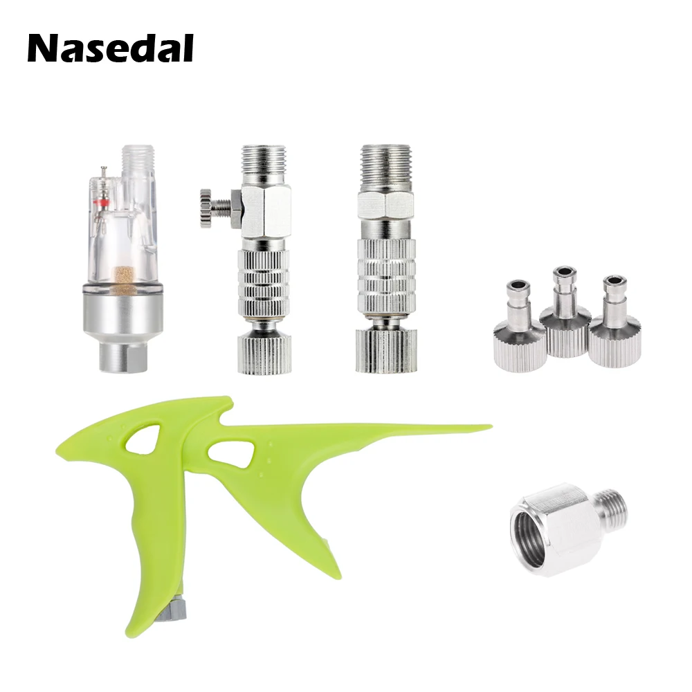 Nasedal Filtro Aerógrafo Ajuste de Fluxo de ar Válvula de Controle Acoplamento de Acoplamento para Escova de ar Aerógrafos Aerógrafos ar