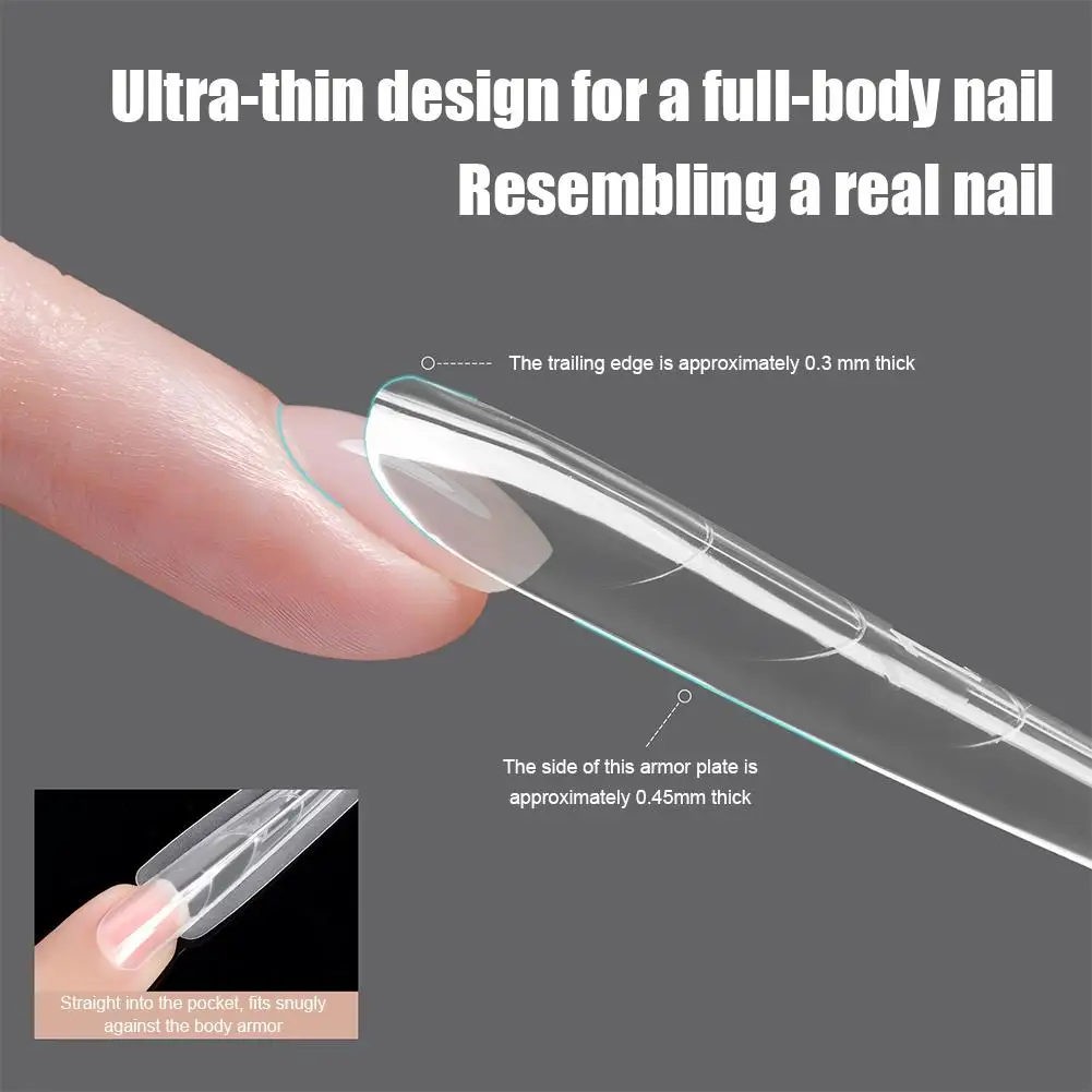 180/240 Uds sándwich uñas formas duales cubierta completa formas de manicura transparentes moldes de almendras herramientas extensión de uñas R0F0