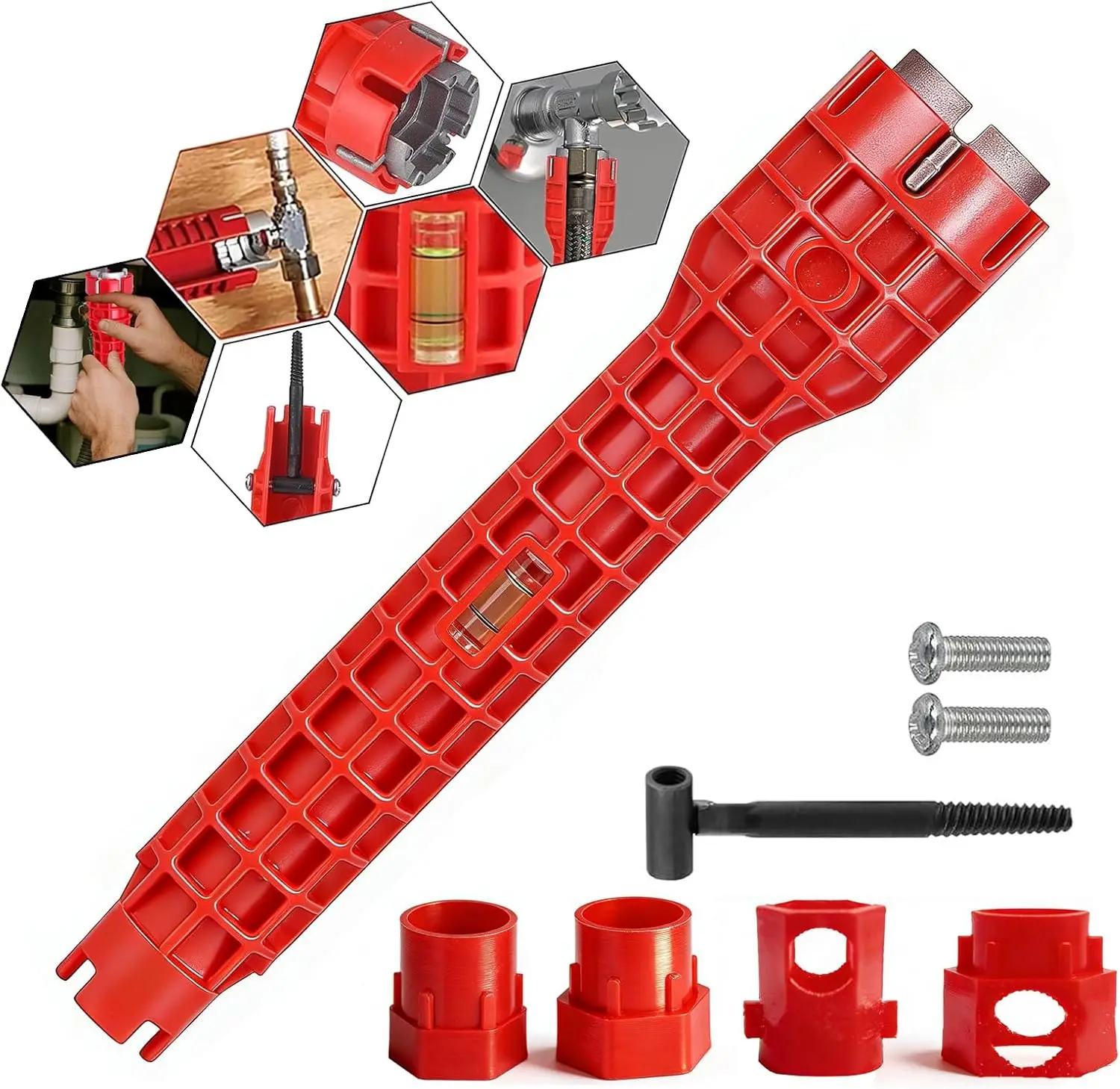 

14-in-1 Multi-functional Wrench Faucet Sink Installer Tool for Toilet, Sink, Bathroom, Kitchen Plumbing Installation and Repairs