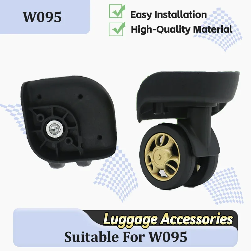 

For W095 Quiet Luggage Wheels Replacement 360° Rotation TPU Heavy Duty Suitcase Repair Accessories Universal Fit