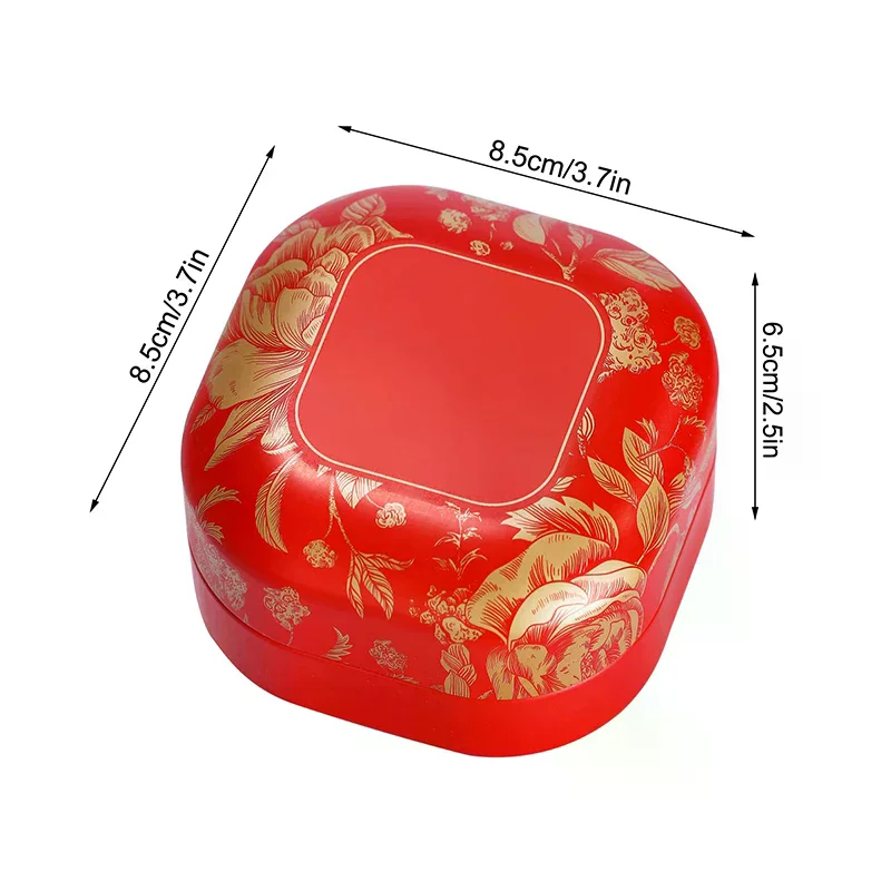 Boîte à thé scellée, conteneur de rangement de cuisine, pot carré en étain, boîte à bonbons, boîte à thé à fleurs Vintage, boîtes universelles en fer blanc