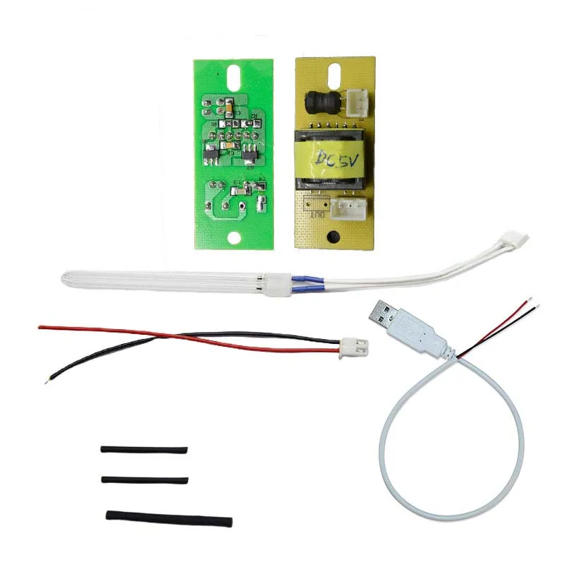 2W UV Lamp Kit With DC5V Drive Circuit Board Light Tube Lenth 100mm Ozone 185nm U Shape Cold Cathode UV Bulb