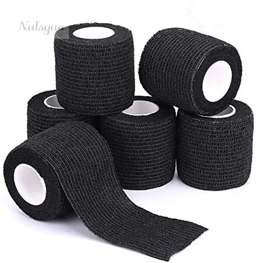 5/10/20Pcs Black Tattoo Grip Bandage Waterproof Self Adhesive High Quality Soft Cotton Tattoo Accessories Supplies