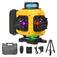 16 Lines 4D Laser Level Remote Control Green Red Purple Blue 4 Colors Beam 360° Horizontal ＆ Vertical Powerful Lines Laser Leve