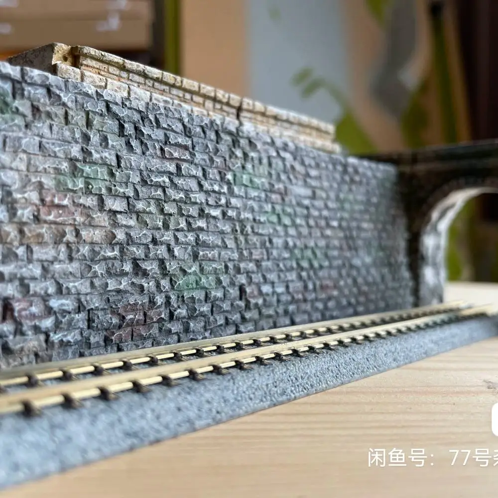 Model Train Railway Wall Protection Strip HO Scale 1:87 Model Kit for Railroad Building Sand Table Scene Layout