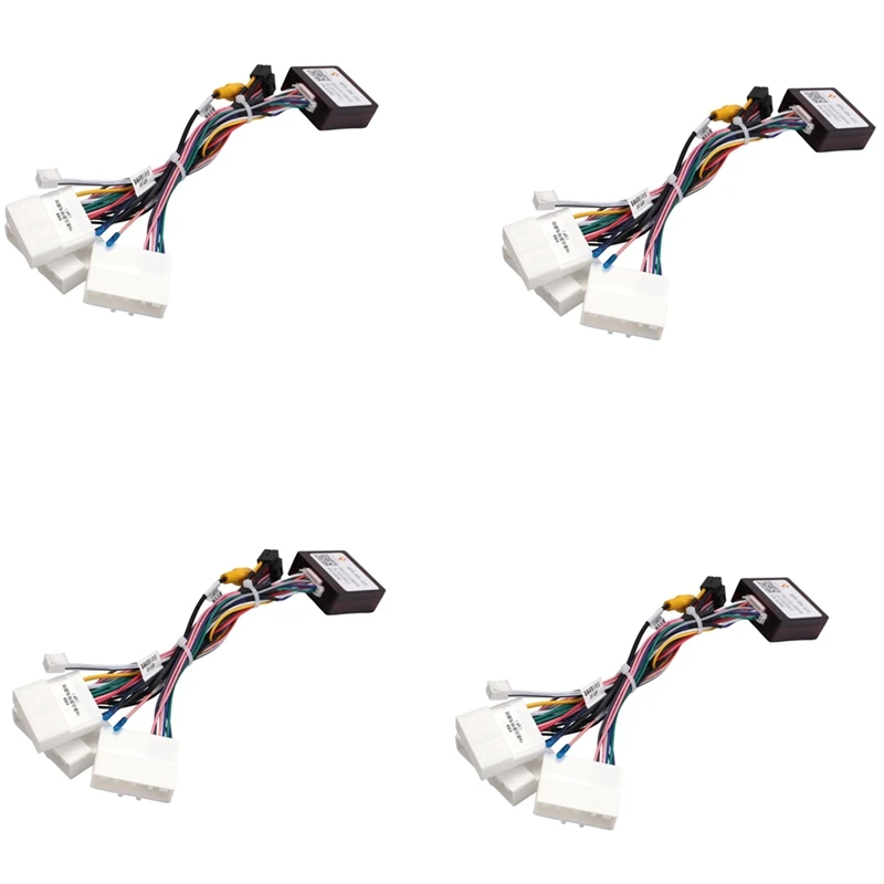 4X Car Android Stereo 16PIN Power Wiring Harness Cable Adapter With Canbus Box For Renault Dacia Duster /Arkana /XM3