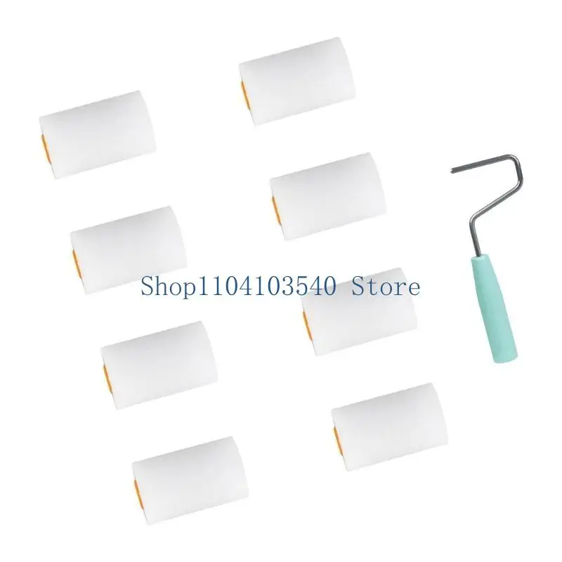 02dc 9pcs Rolos espuma Rolo pintura móveis para necessidade pintura profissional e diy