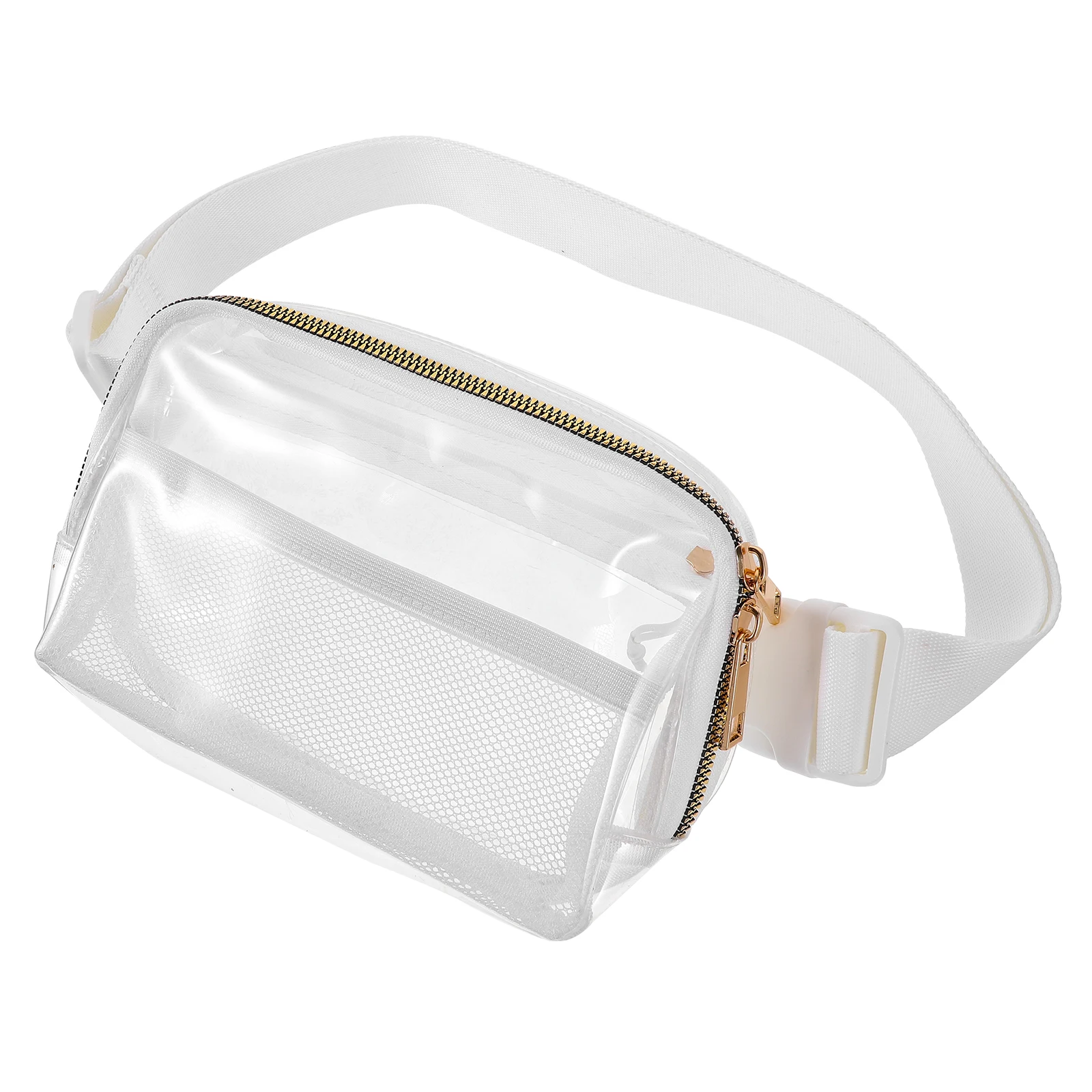 

Transparent Waterproof Waist Bag Clear Fanny Pack Women Sports Outdoor Running Pouch Tpu Belt Bag White Color Lightweight