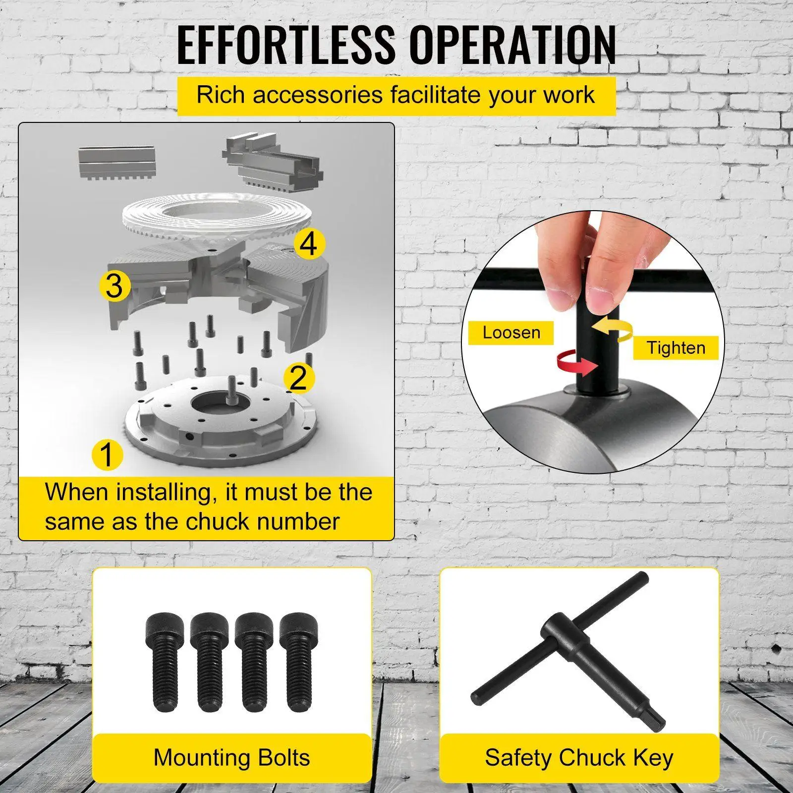 Durable 125mm 5 Inch 4-Jaw Independent Lathe Chuck Reversible Jaw Cast Iron Silver Finish