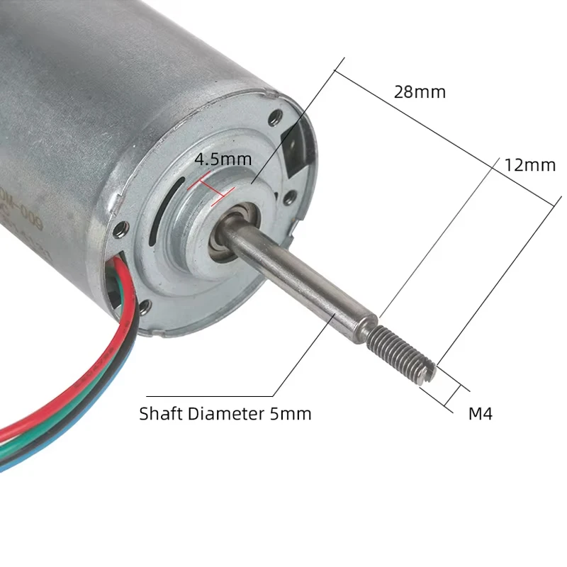 B4260M 775 DC Brushless Motor 18V Double Shaft Biaxial Spindle with Ball Bearing Built-in Drive Board PWM Speed Regulatio
