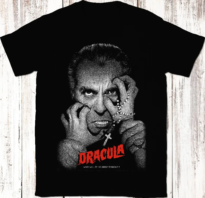 Gothic Vampire T-Shirt | Classic Dracula Horror Tee | Who Will Be His Bride Tonight?Four season popular unisex T-shirt