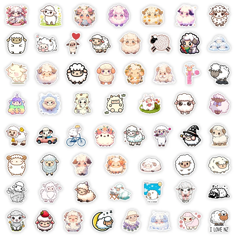 لطيف الكرتون الأغنام ملصقات DIY Clipart اللعب هدية الزخرفية لسجل القصاصات غير المرغوب فيه المجلات المحمول الهاتف زجاجات الأمتعة مقاوم للماء #6