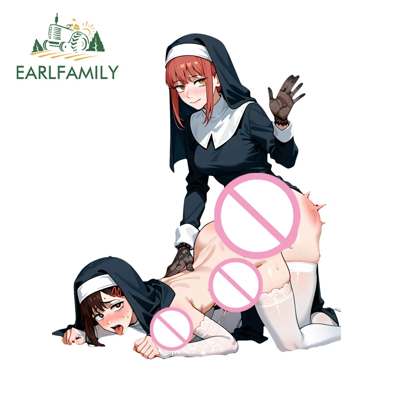EARLFAMILY ฟูทานาริ นุนเซ็กซี่โพสต์สติ๊กเกอร์รถอะนิเมะ NSFW ไวนิล JDM รูปลอกกระดานโต้คลื่นหน้าต่างป้องกันรอยขีดข่วนตกแต่ง