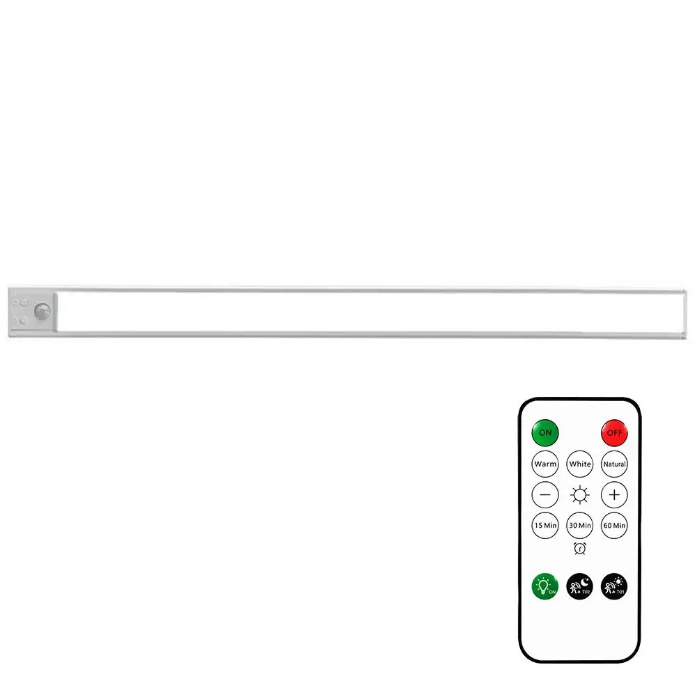 Under Cabinet Lights Motion Sensor Light Bar USB Rechargeable Wireless Remote Control Puck Light 3 Color Temperature Dimmable