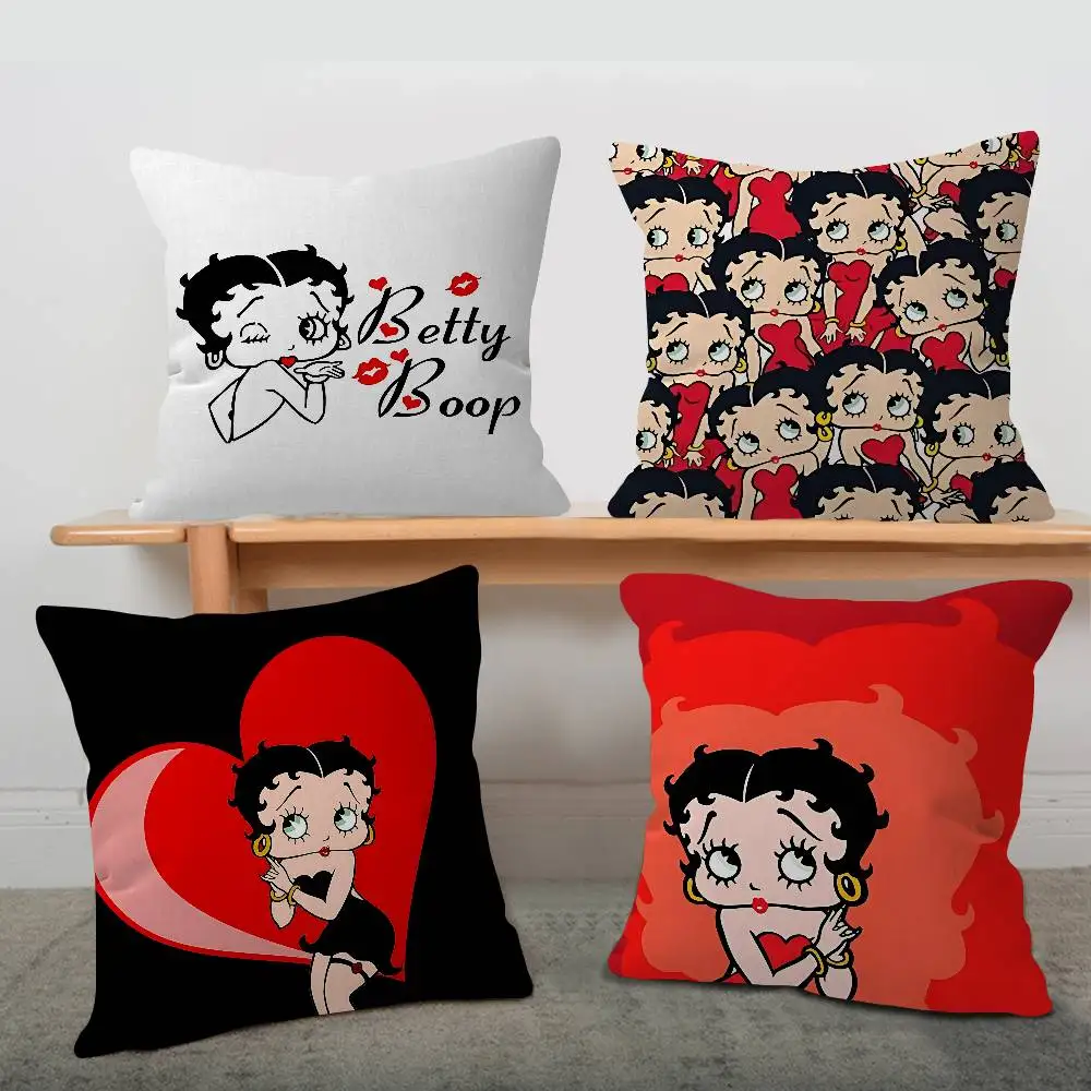 

Чехол для подушки B-Betty Girl B-Boops, наволочка для дивана в гостиной, домашний декор, индивидуальный дизайн