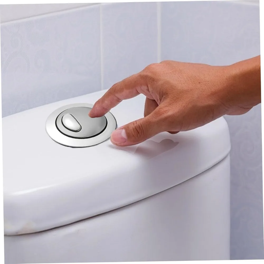Toilet Push Button, ABS Dual Flush Toilet Button, Ideal for Bathroom Dual Flush Push Parts Tank Replacement Kit