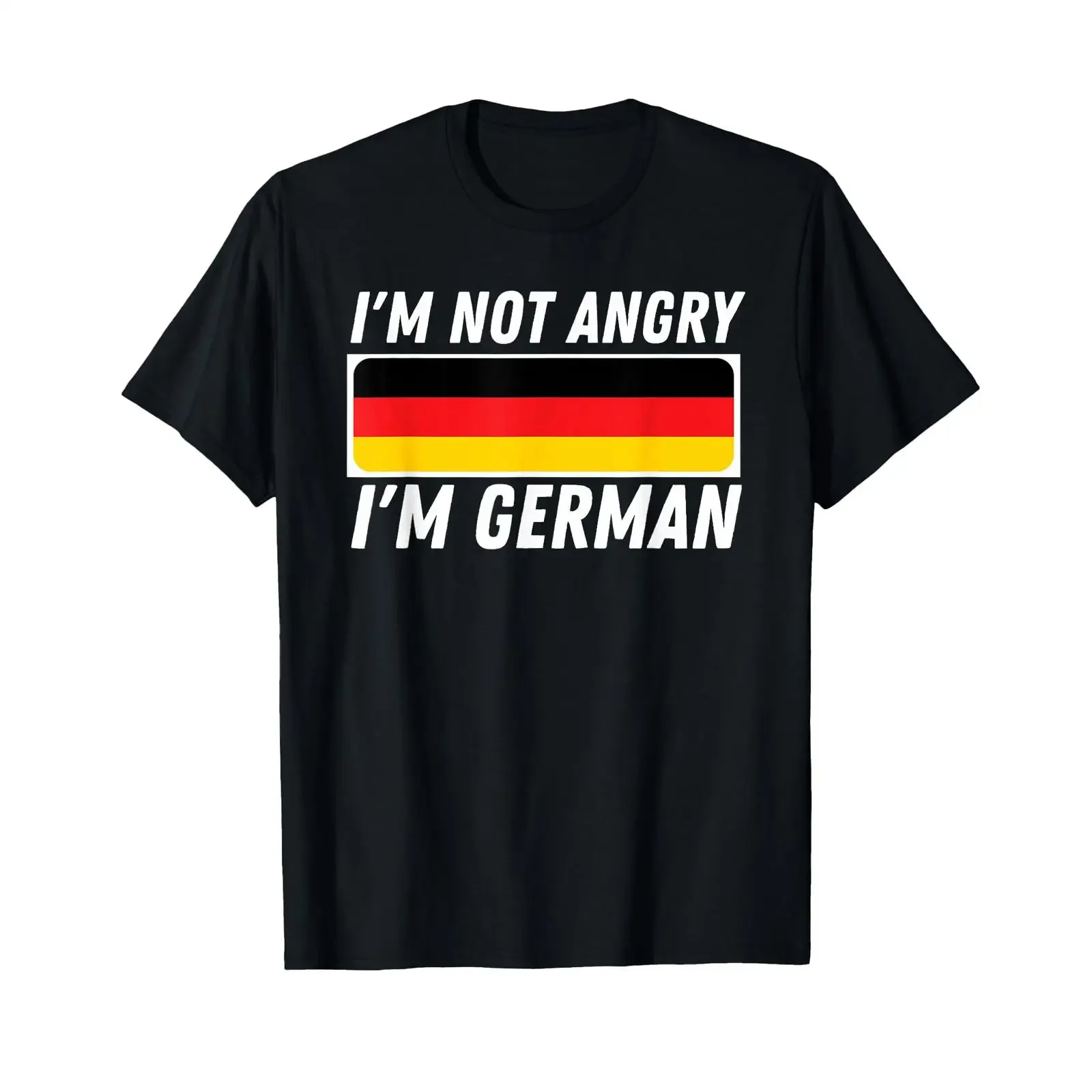 I'm Not Angry German Germany Flag American T Shirt Small vintage Washed homme Slightly streetwear Stretched graphic Casual