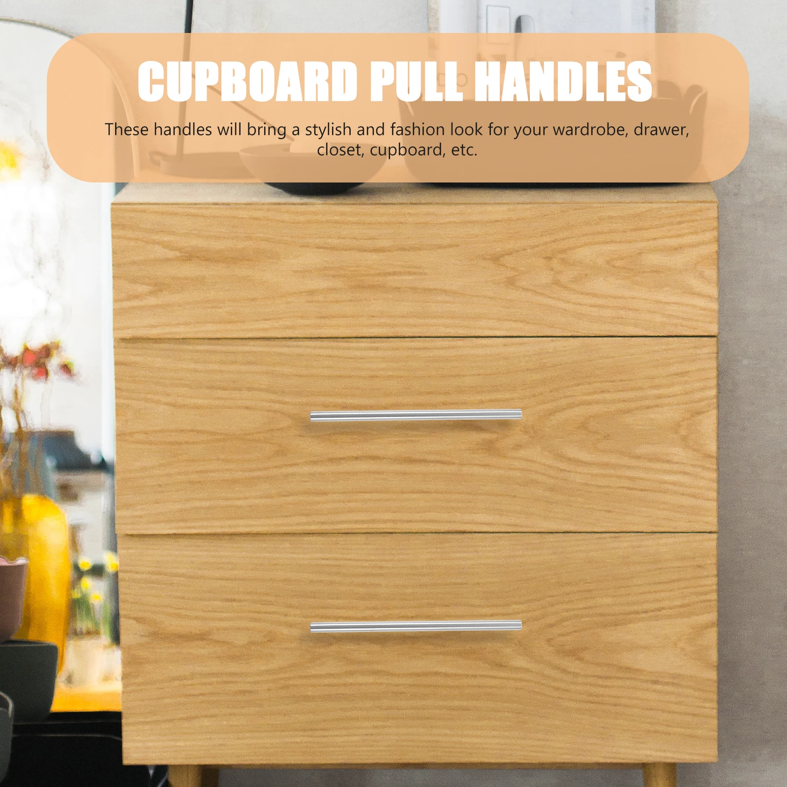 

10Pcs Stainless Steel Cupboard Pull Handles T Bar Style Cabinet Door Handles Rust Resistant Furniture Accessories