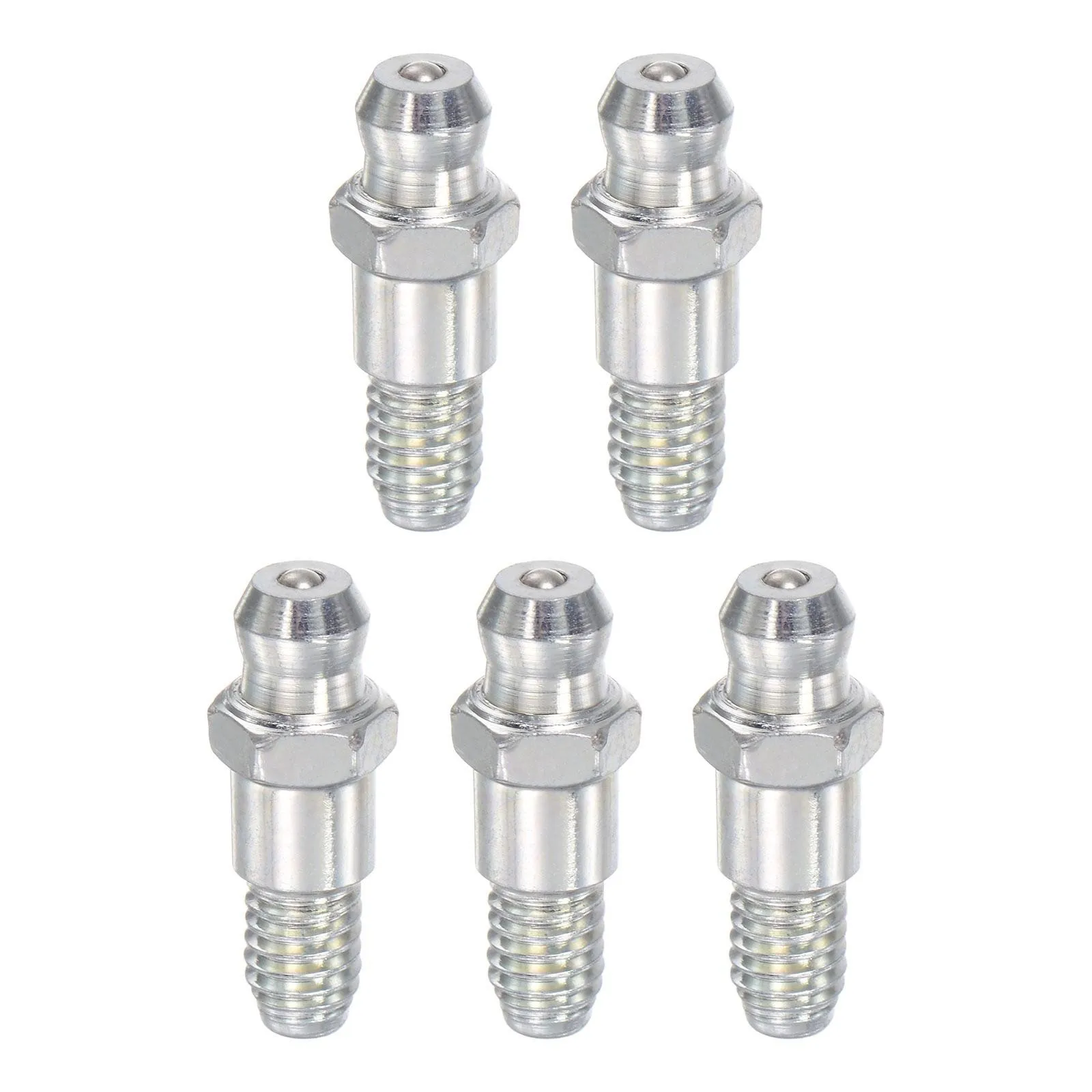 5Pack Steel Straight Hydraulic Grease Fitting Accessories M6 x 1mm Thread