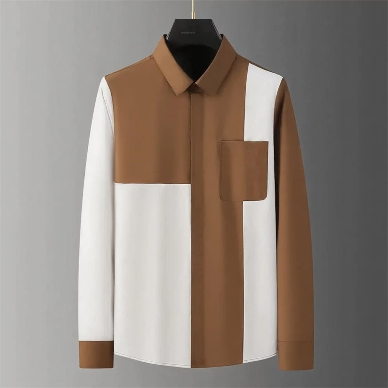 2025 Hot Sale European and American Men's Long Sleeve Shirt 11 Colors Fashion High Quality Irregular Printed Button Shirt - Image 5