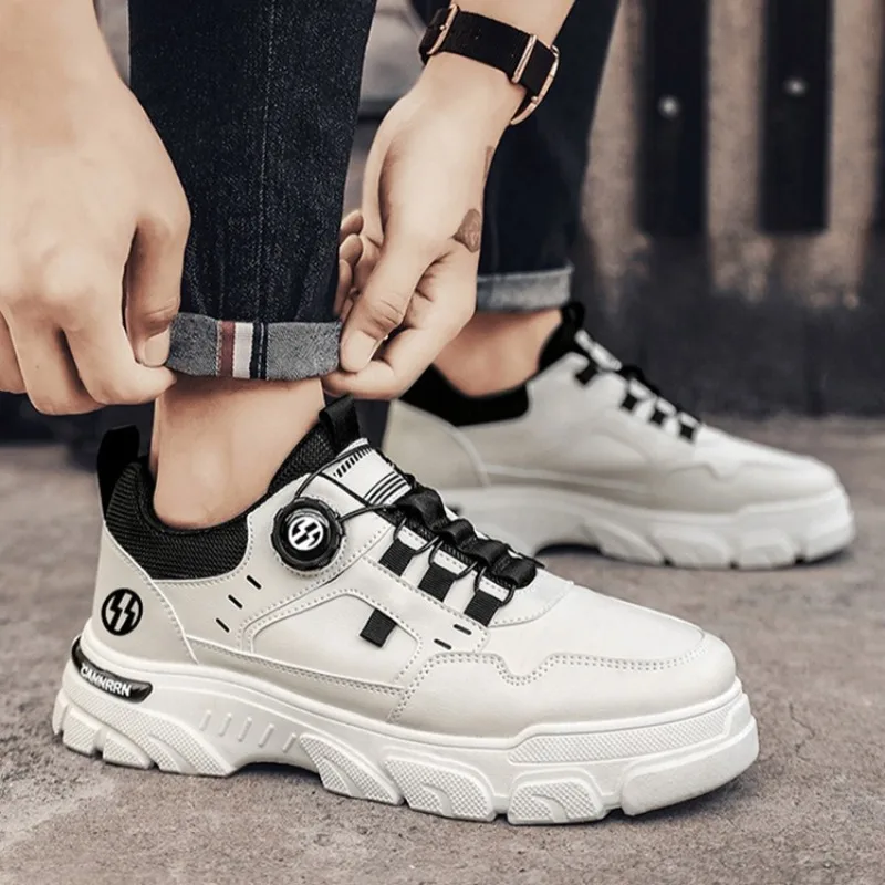 

Shoes for Mans Fashion High-top Platform Sneakers Men's Outdoor Hiking Non-slip Wear-resistant Thick-soled Shoes Zapatos Hombre