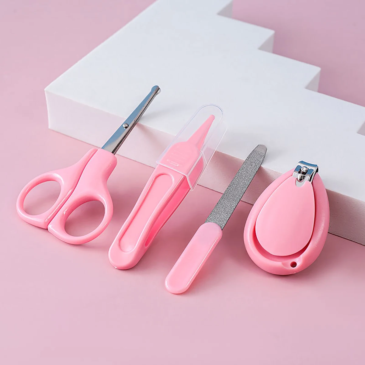 4-piece baby nail clipper anti-meat nail clipper tool Nail clipper baby manicure care set