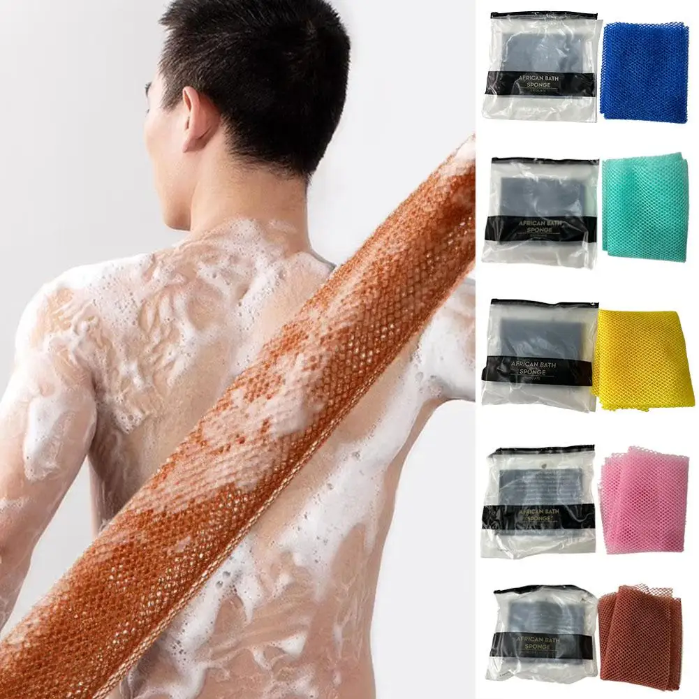 Bath Sponge For Shower African Net Cloth Colorful Washcloth Body Exfoliator Reusable Bath Sponge Body Scrubber African Scrubbing