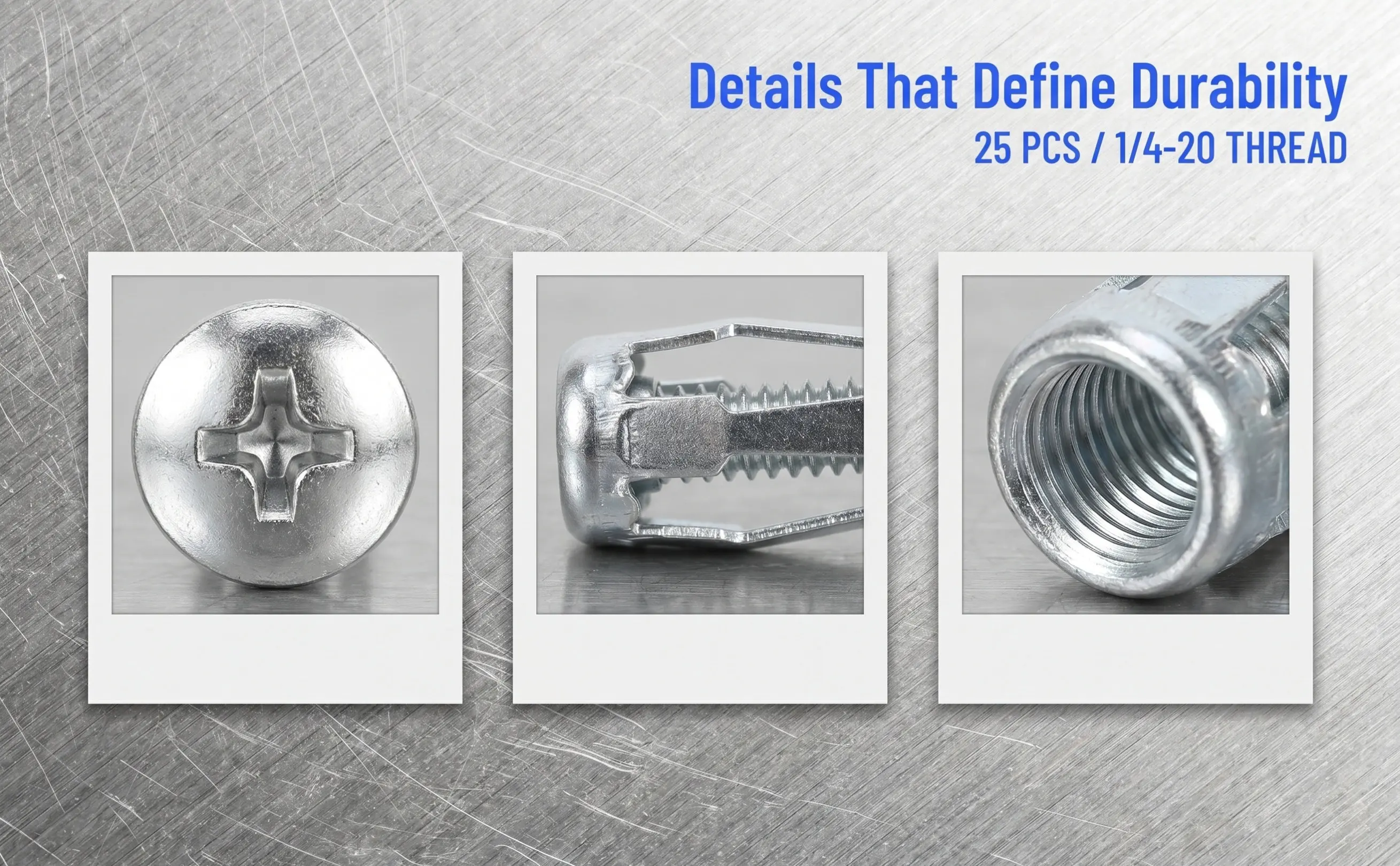 25Sets Nut Insert Galvanized Carbon Steel Petal Nuts for Marine Assembly Threaded Expansion Nut Fixings Threaded Inserts