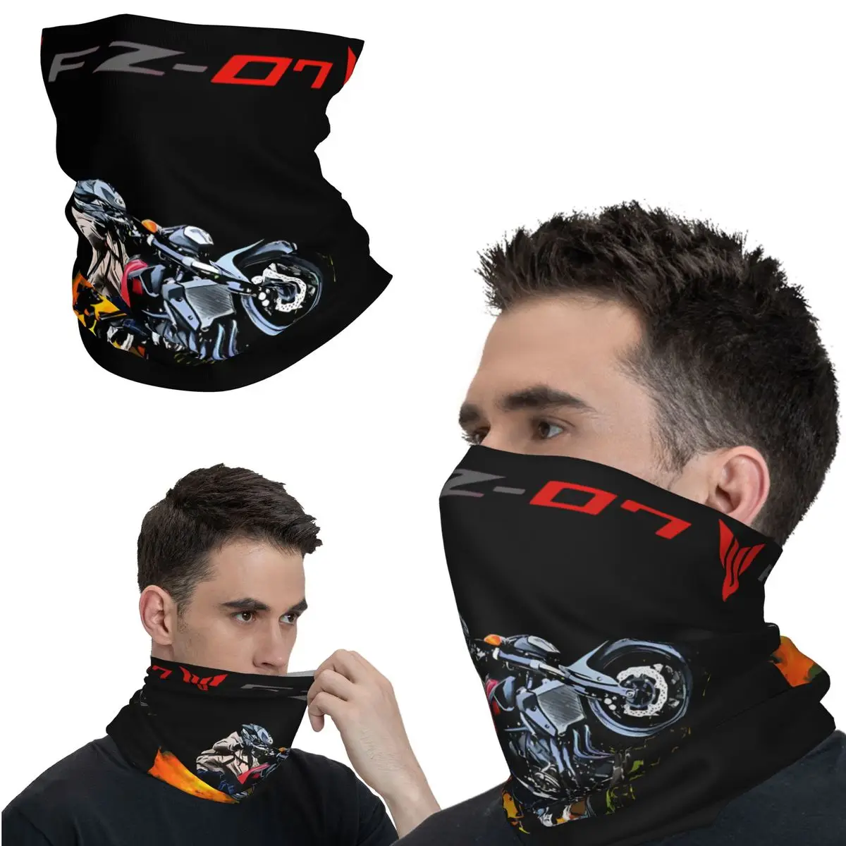 Badass Impresso Lenço Rosto para Adulto, Bandana Unisex, Balaclava Respirável, Motorcycle Club, Caminhadas Gaiter, MT-07, MT 07