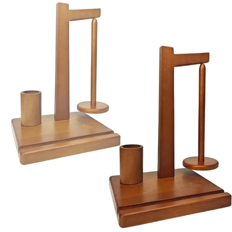E06B Thread Spool Holder With Phone Holder Stand for Knitting Crocheting Yarn Holder with Twirling Mechanism