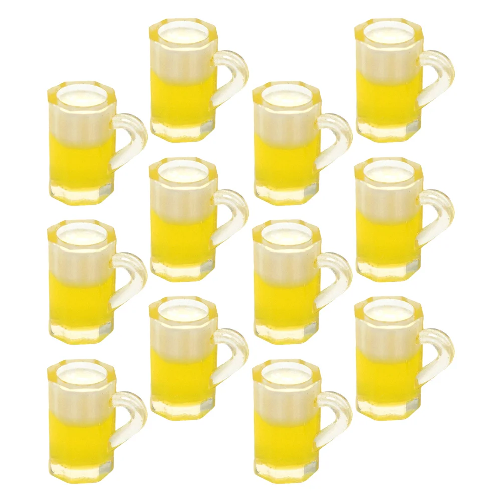 20 Pcs Beer Glass Ornaments Micro Landscape Decor Baby Toy Small Glasses Resin Mini House Mugs Travel